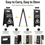 Black Metal Sign Board - Caution Wet Floor — view 5