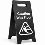 Black Metal Sign Board - Caution Wet Floor — view 7