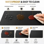 Premium Leather Type Table Mats with Grid Design — view 5