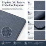 Premium Leather Type Table Mats with Grid Design — view 5