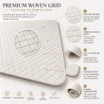 Premium Leather Type Table Mats with Grid Design — view 4