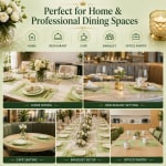 Premium Leather Type Table Mats with Golden Border - (Quantity: 6pcs) — view 3