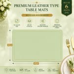 Premium Leather Type Table Mats with Golden Border - (Quantity: 6pcs) — view 7