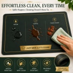 Premium Leather Type Table Mats with Golden Border - (Quantity: 6pcs) — view 5