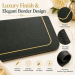 Premium Leather Type Table Mats with Golden Border - (Quantity: 6pcs) — view 7