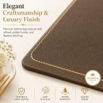 Premium Leather Type Table Mats with Golden Border - (Quantity: 6pcs) — view 6