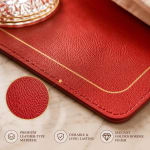 Premium Leather Type Table Mats with Golden Border - (Quantity: 6pcs) — view 3
