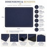 Premium Leather Type Table Mats with Golden Border - (Quantity: 6pcs) — view 4