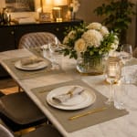 Premium Leather Type Table Mats with Golden Border - (Quantity: 6pcs) — view 9
