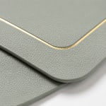 Premium Leather Type Table Mats with Golden Border - (Quantity: 6pcs) — view 6