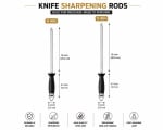 Black Handle Knife Sharpening Rod Super Heavy 12" — view 5