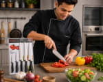 Black Handle SS Chef Knife - 5pc Set — view 2