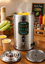 Electric 2 in 1 Corn Steamer with Rings + Water Boiler - 20L — view 1