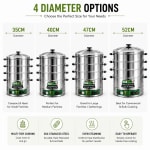 Electric 4-Tier Corn / Momo / Rice Steamer - 40cm — view 4