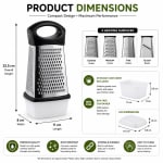 SS 4 Sided Grater with Black Handle — view 11