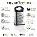 SS 4 Sided Grater with Black Handle — view 6