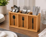 Wooden Rectangle Spoon/Fork/Knife Holder 3C — view 3