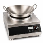 Full SS Commercial Induction - WLX9A | 5000W | Square | Wok Base | Switch + Knob Model — view 1