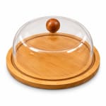 Wooden Bamboo Base + Acrylic Lid SET - Round 19 x 9.5cm — view 1