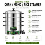 Electric 4-Tier Corn / Momo / Rice Steamer - 40cm — view 3