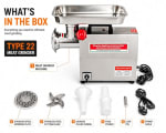 Electric Full SS Meat Mincer with Copper Motor No.22 (Capacity: 220kg/hr | Rpm: 190) — view 6