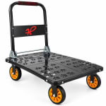Premium Metal Foldable Black Cart Trolley - Big | 90 x 60 cm — view 1