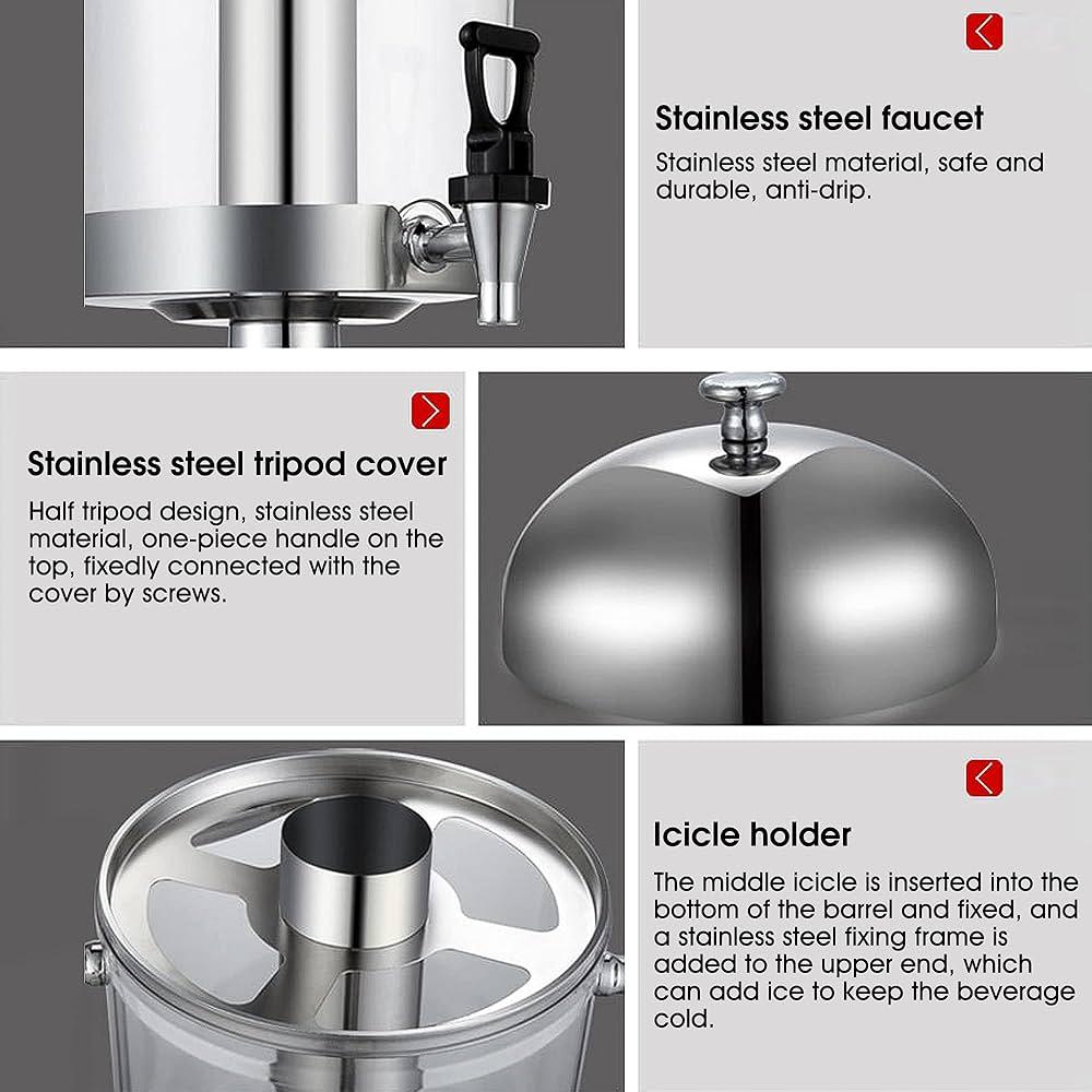 SS Juice Dispenser -Double 8L + 8L — view 4