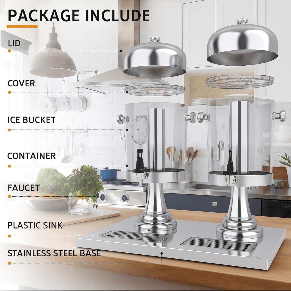 SS Juice Dispenser -Double 8L + 8L — view 7