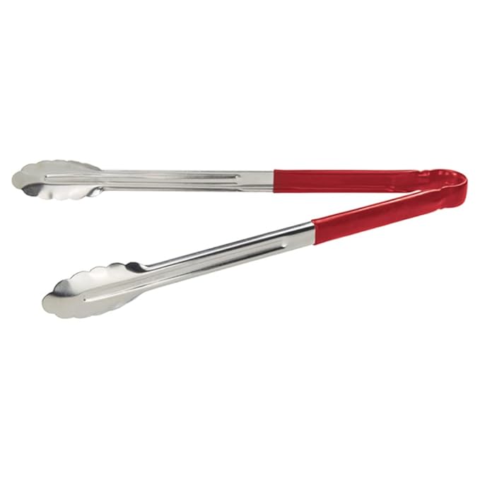 PVC Vinyl Coated SS Tong with Mirror Finish 12"