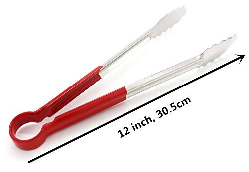PVC Vinyl Coated SS Tong with Mirror Finish 12" — view 2