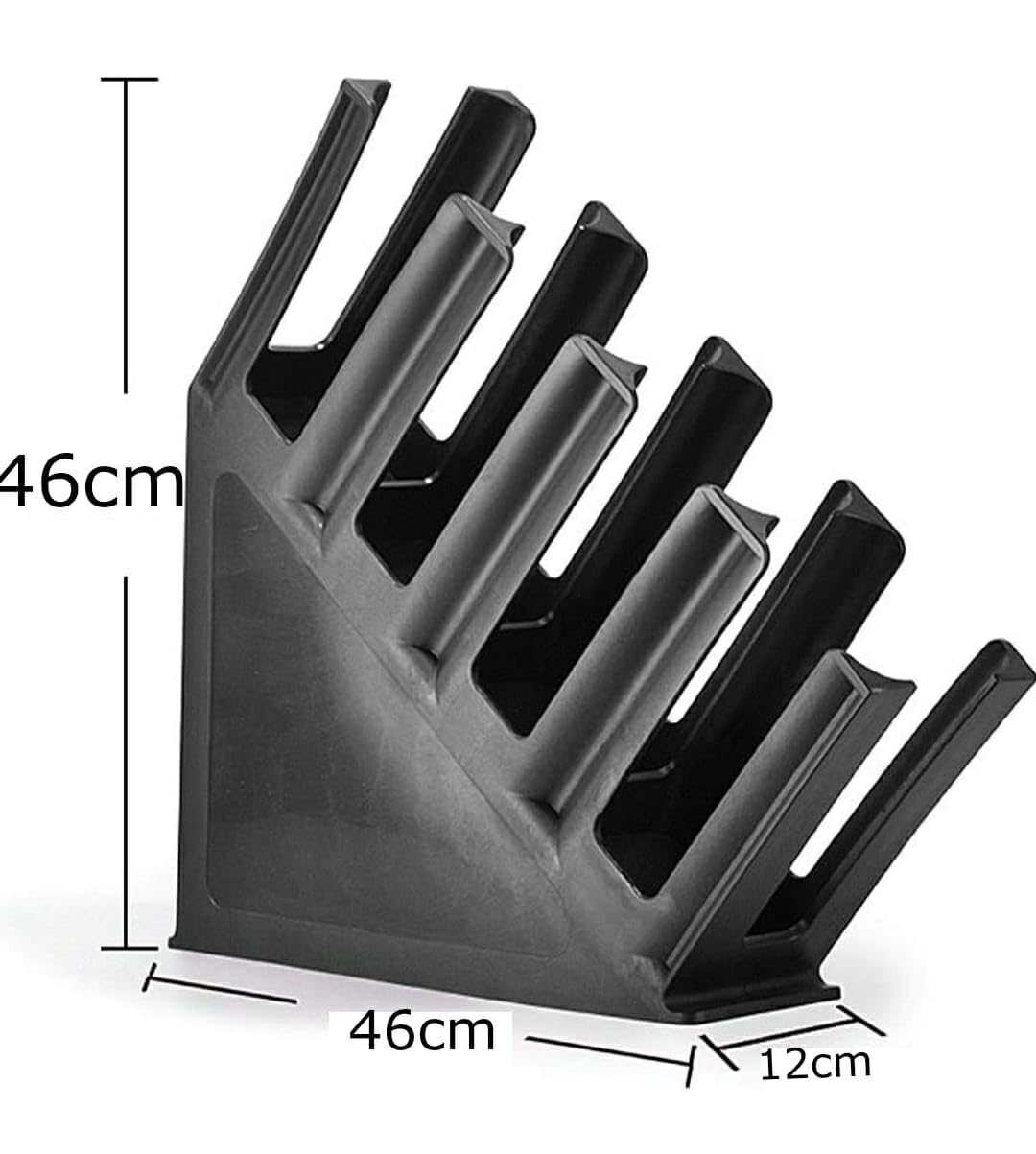 ABS Fibre Slanting 4 Slot Cup Holder - Black — view 2