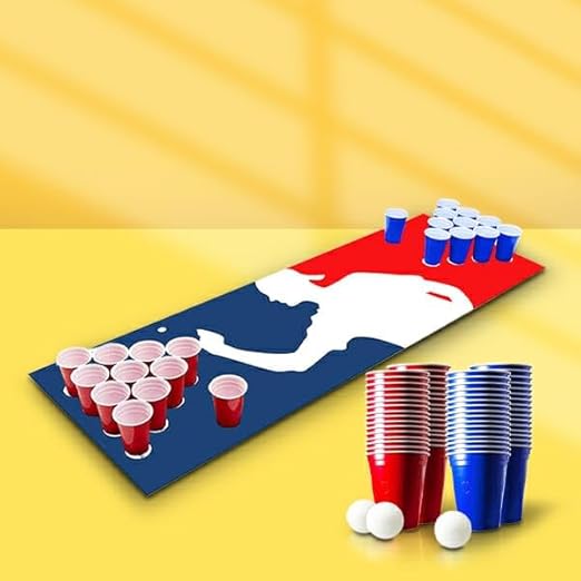 Beer Pong Game Set with Table Mat (22 Cups & 4 Balls) — view 3
