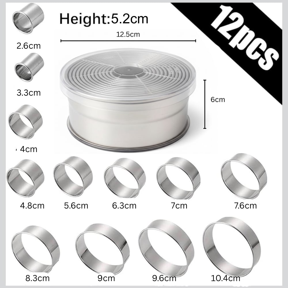 SS Heavy Cookie Cutter Round without Teeth 12pp — view 2