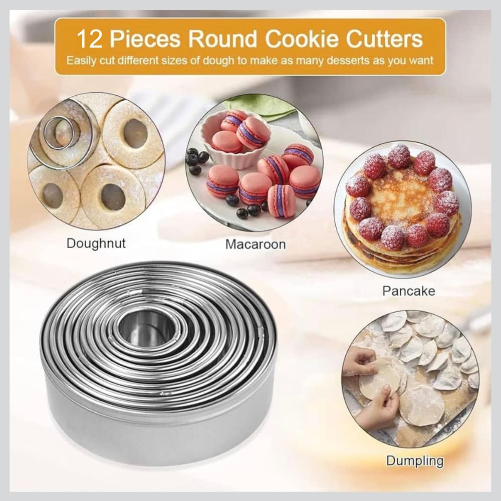 SS Heavy Cookie Cutter Round without Teeth 12pp — view 6