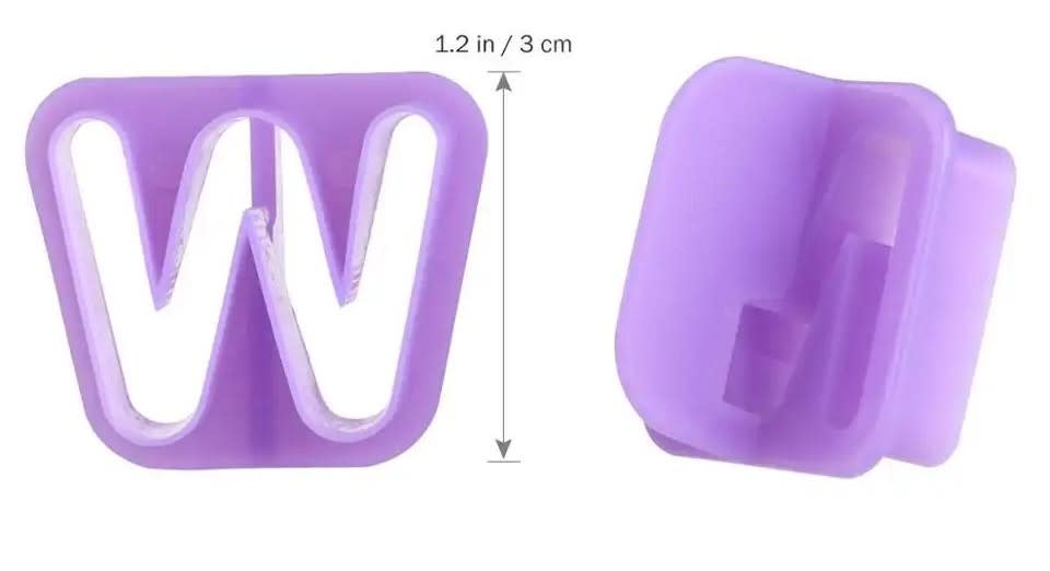 Plastic Cookie Cutter 40pp (A-Z, 0-9 & 4 Flower Designs) — view 2
