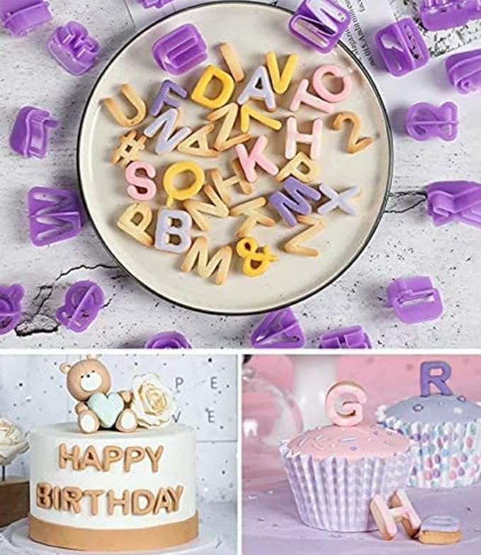 Plastic Cookie Cutter 40pp (A-Z, 0-9 & 4 Flower Designs) — view 4