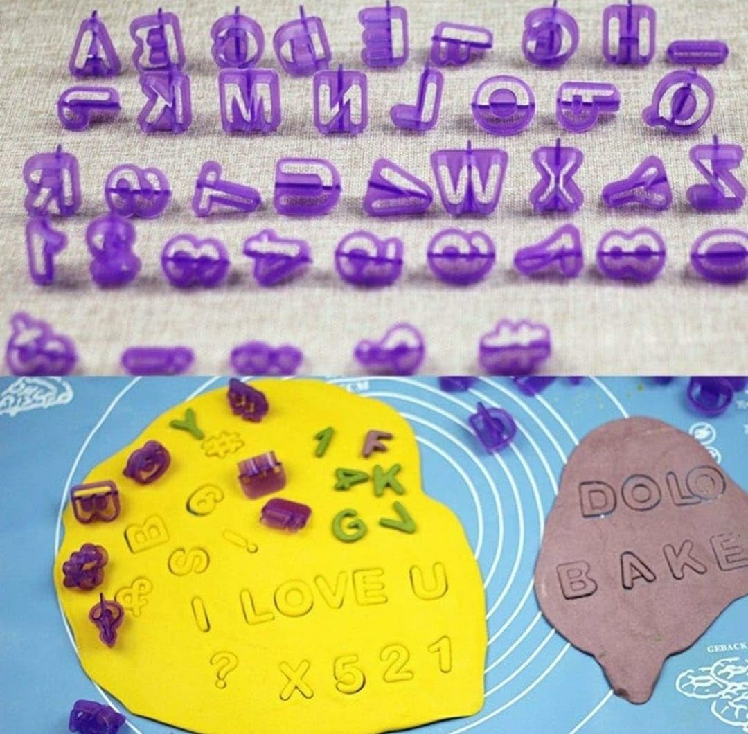 Plastic Cookie Cutter 40pp (A-Z, 0-9 & 4 Flower Designs) — view 7