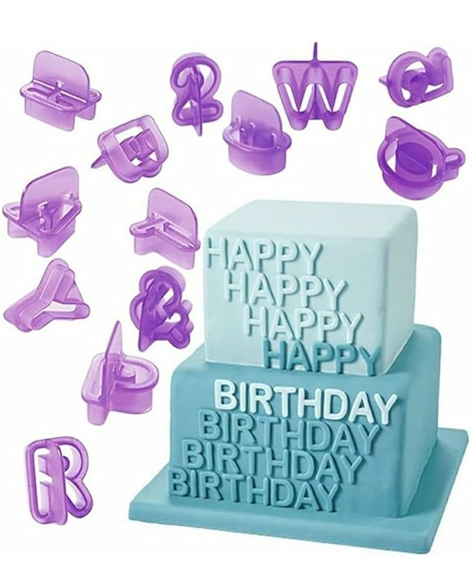 Plastic Cookie Cutter 40pp (A-Z, 0-9 & 4 Flower Designs) — view 8