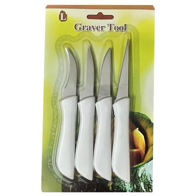 Plastic Handle Carving Knives 4PP — view 6