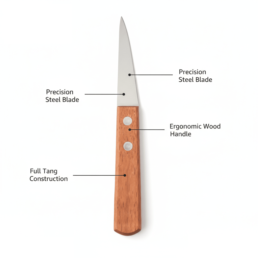 Wooden Handle Kitchen Carving Knife 237 — view 6