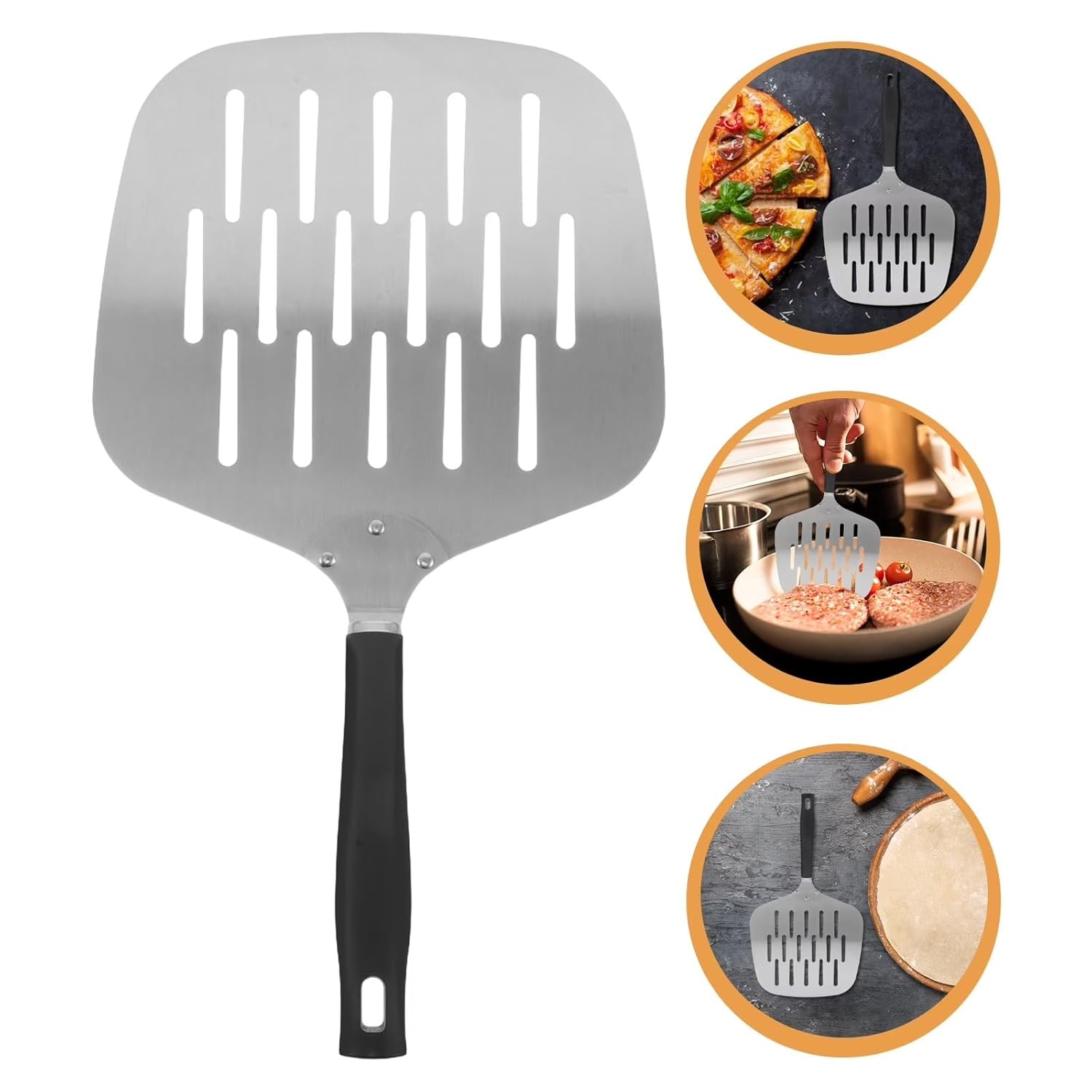 Plastic Black Handle SS Square Lifter 25x25cm — view 6