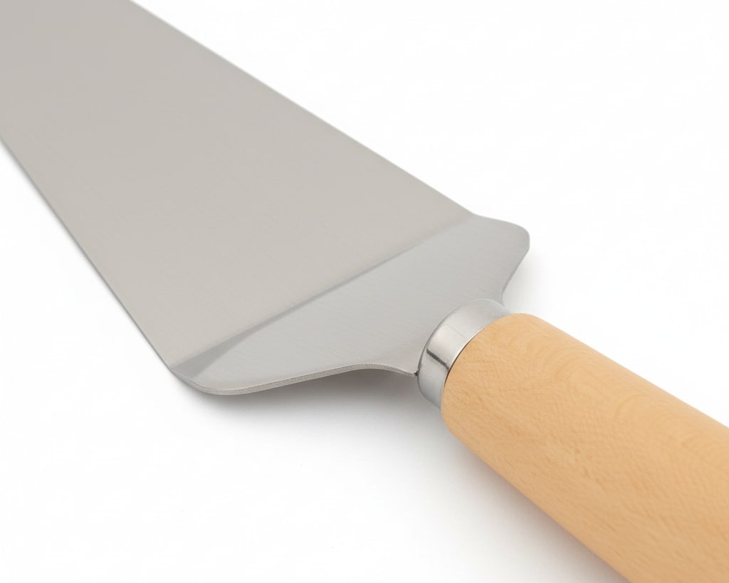 Wooden Round Handle SS Triangle Lifter Plain - No.22 — view 3