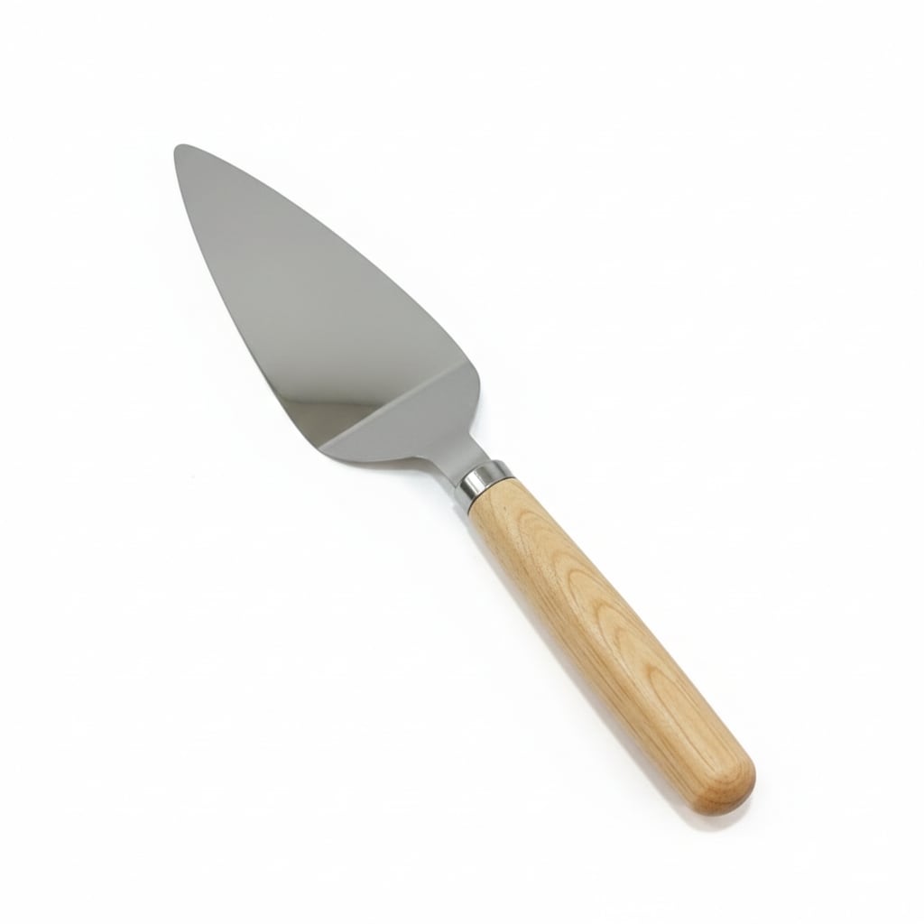 Wooden Round Handle SS Triangle Lifter with One Side Sharp - No.21