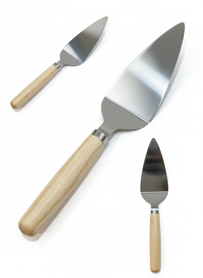Wooden Round Handle SS Triangle Lifter with One Side Sharp - No.21 — view 3