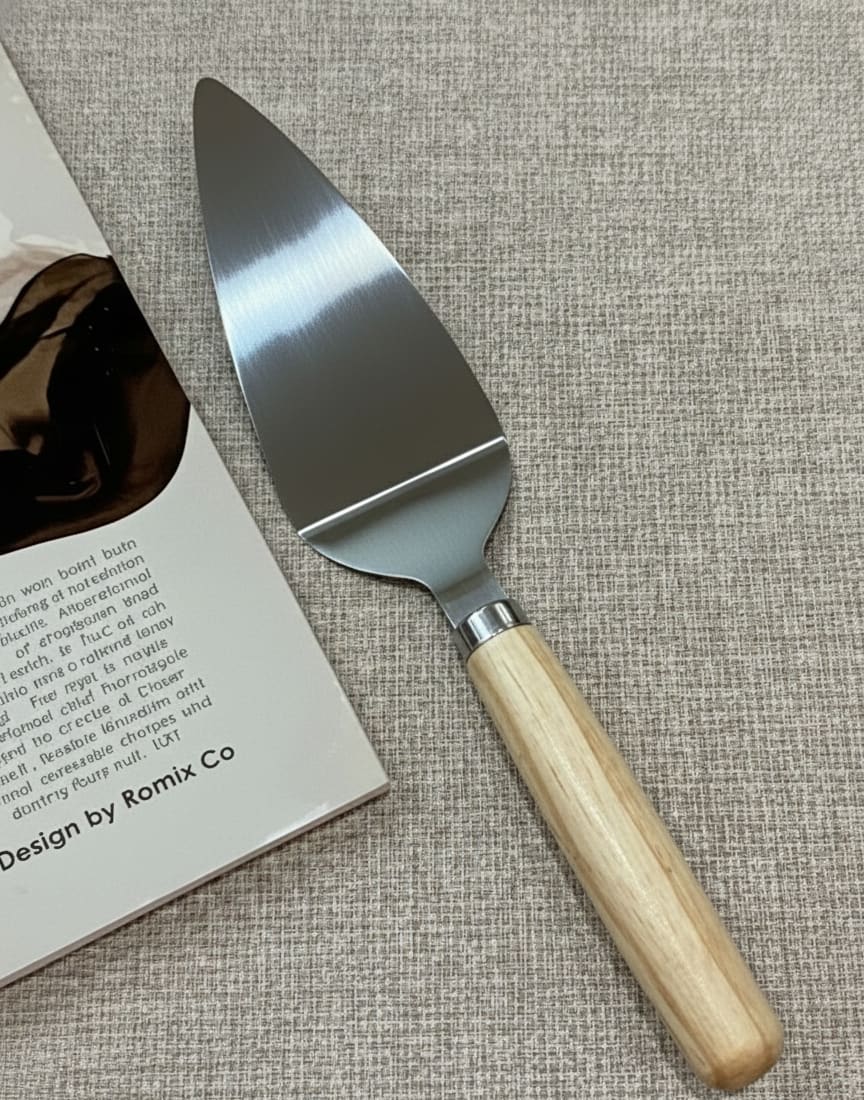 Wooden Round Handle SS Triangle Lifter with One Side Sharp - No.21 — view 4