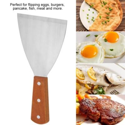 Wooden Flat Handle SS U Shaped Cross Angled Scraper - No.32 — view 3