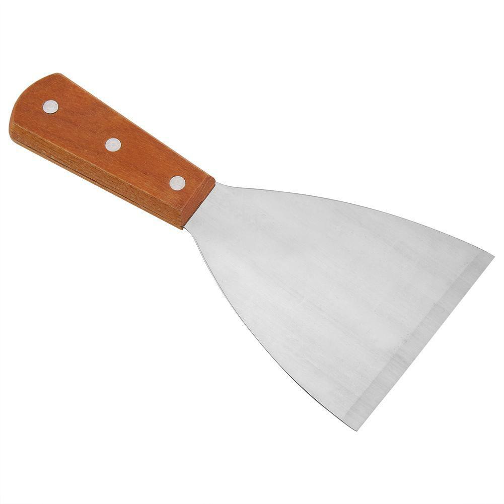 Wooden Flat Handle SS U Shaped Cross Angled Scraper - No.32 — view 8