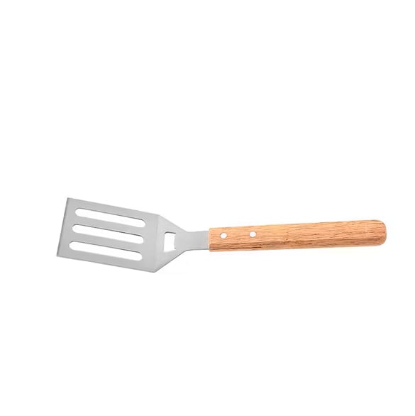 Wooden Flat Handle SS Rectangle Lifter with 4 Holes - No.30 — view 6