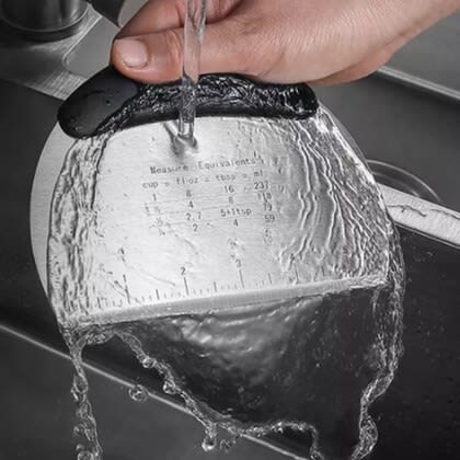 SS Dough Pastry Cutter with Measuring Scale - Black — view 7