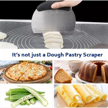 SS Dough Pastry Cutter with Measuring Scale - Black — view 8